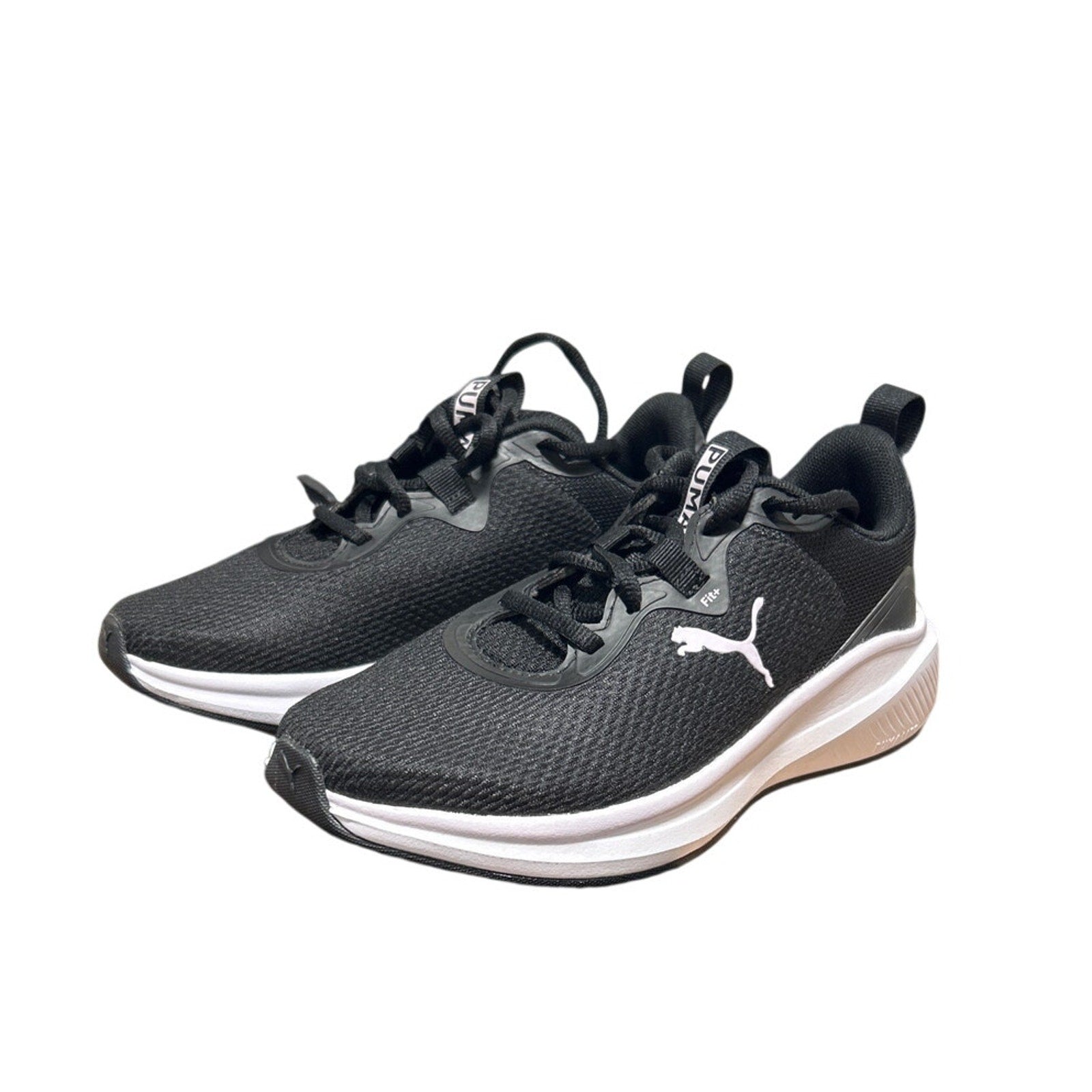 New In Box Puma Womens Size 8.5 Black White Lace Up Skyrocket Athletic Shoes