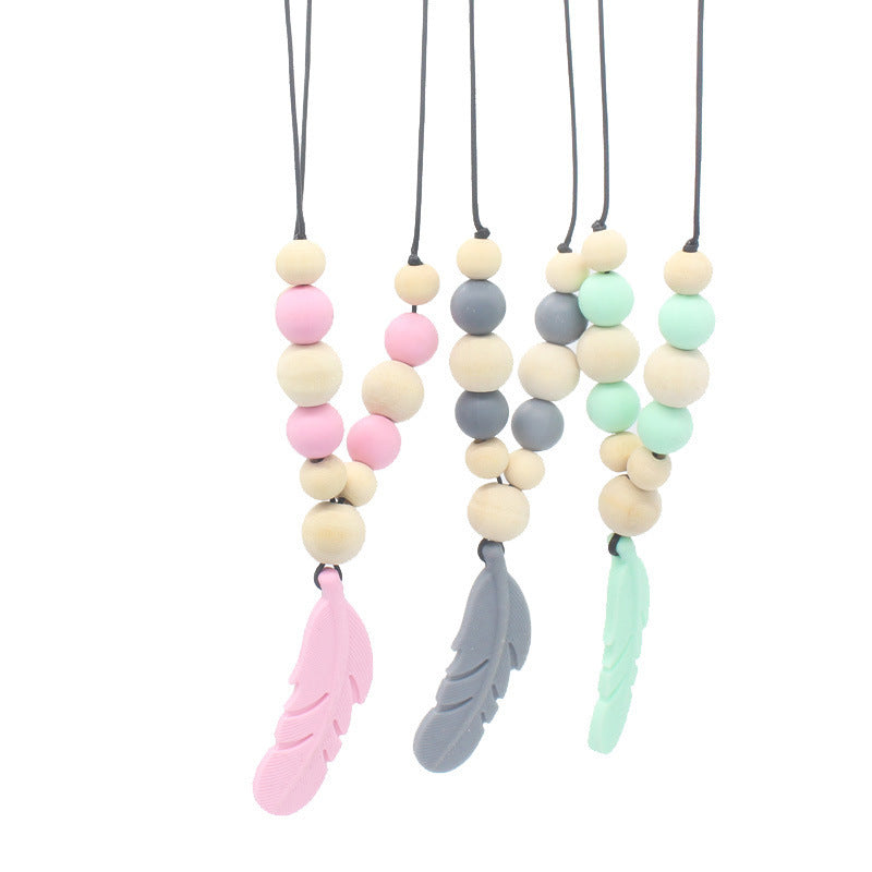Baby Soothing Teether Protects Safety Baby Teether Necklace