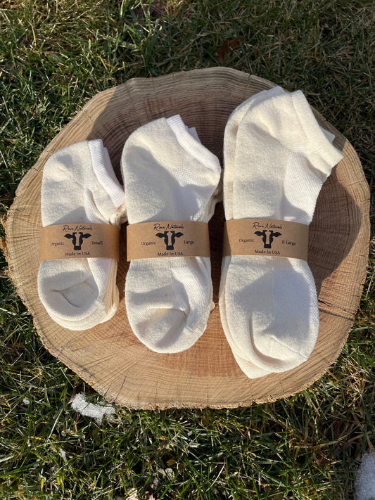 Organic Cotton Ankle Socks- 3 pack