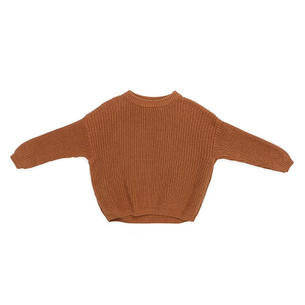 Solid Csul Sweter Sloucy Soft Wool Itted