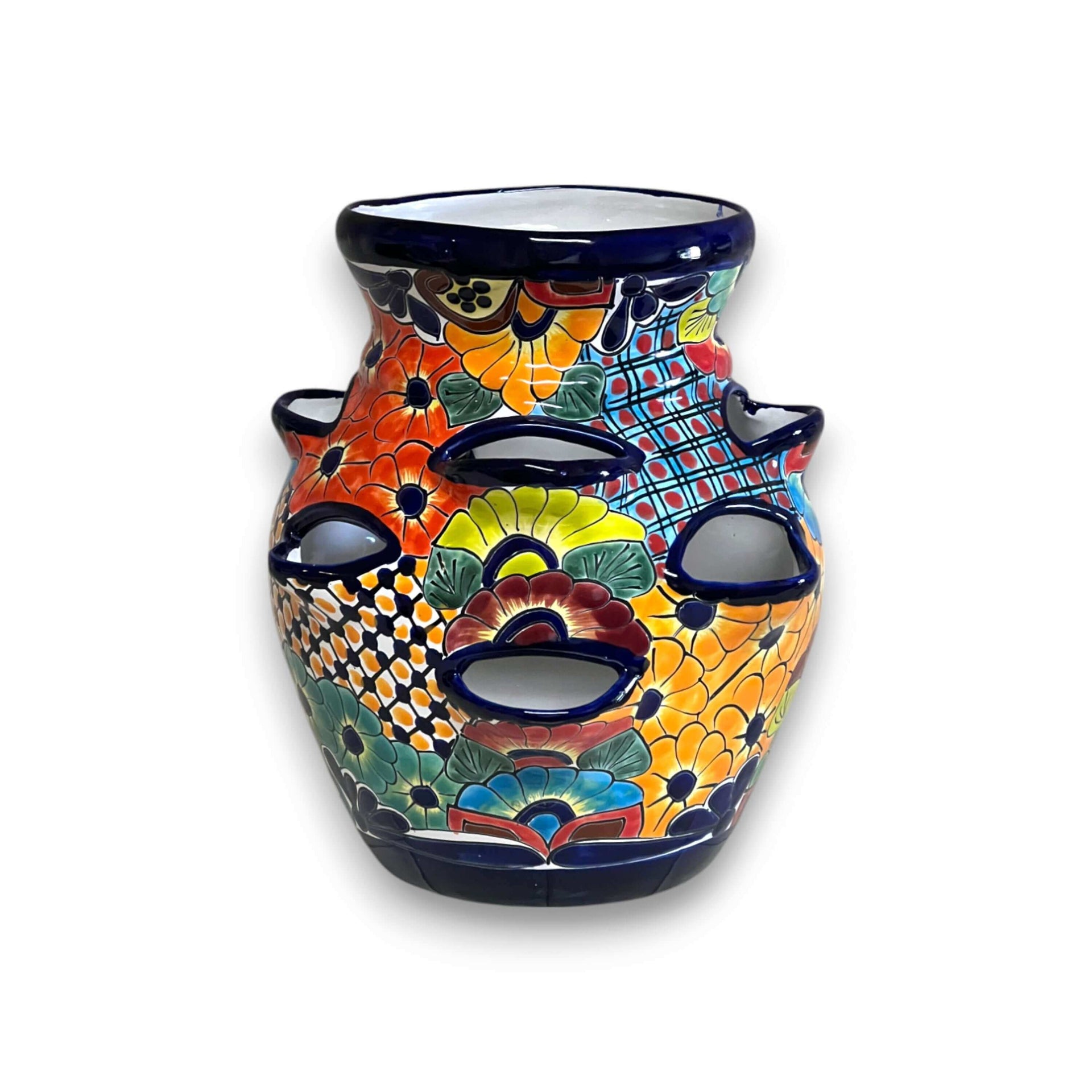 Talavera Strawberry Planter Pot | Hand-Painted Mexican Ceramic