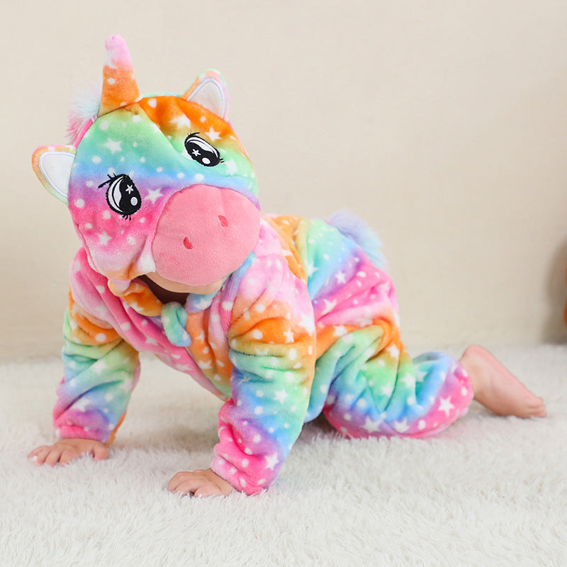 Flannel Animal Onesie For Kids