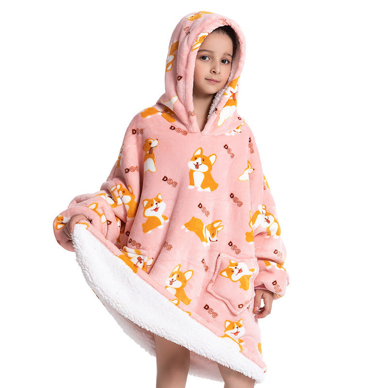 Composite Children's Flannel Lambswool Home Pajamas