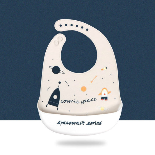 Baby Cartoon Silicone Bib Waterproof And Dirt-proof Super Soft