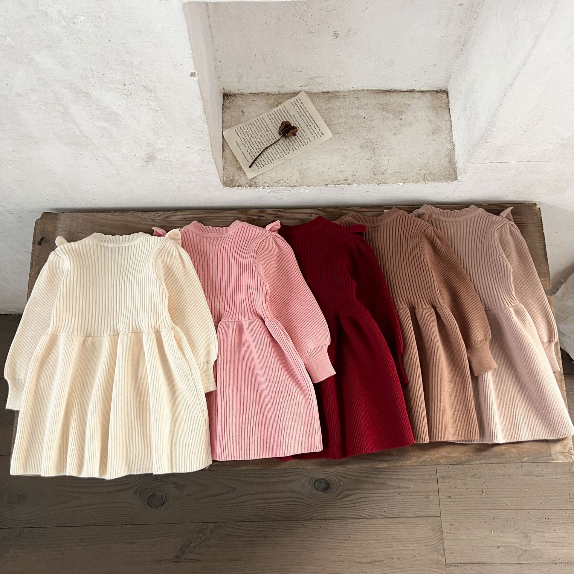Cotton Wool Woven Autumn And Winter Thermal Dress