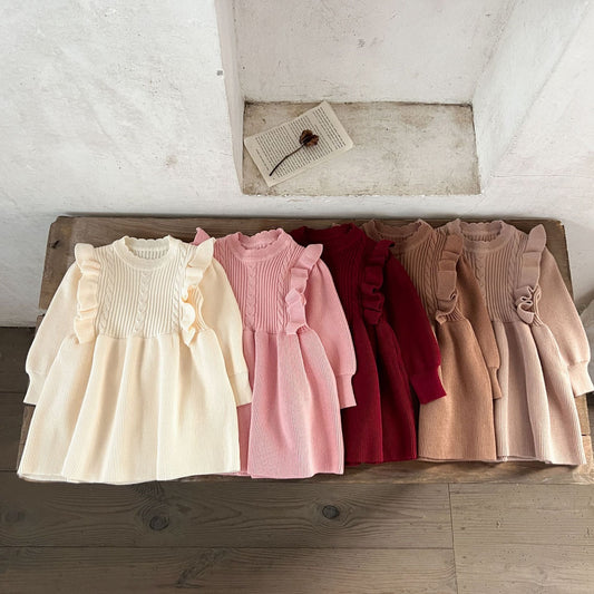 Cotton Wool Woven Autumn And Winter Thermal Dress