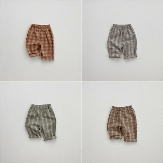 Men's Treasure Babies' Trousers Plaid Pants Leisure