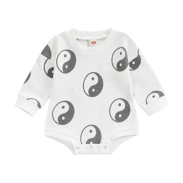 Baby One-piece Suit Knitted Long Sleeve