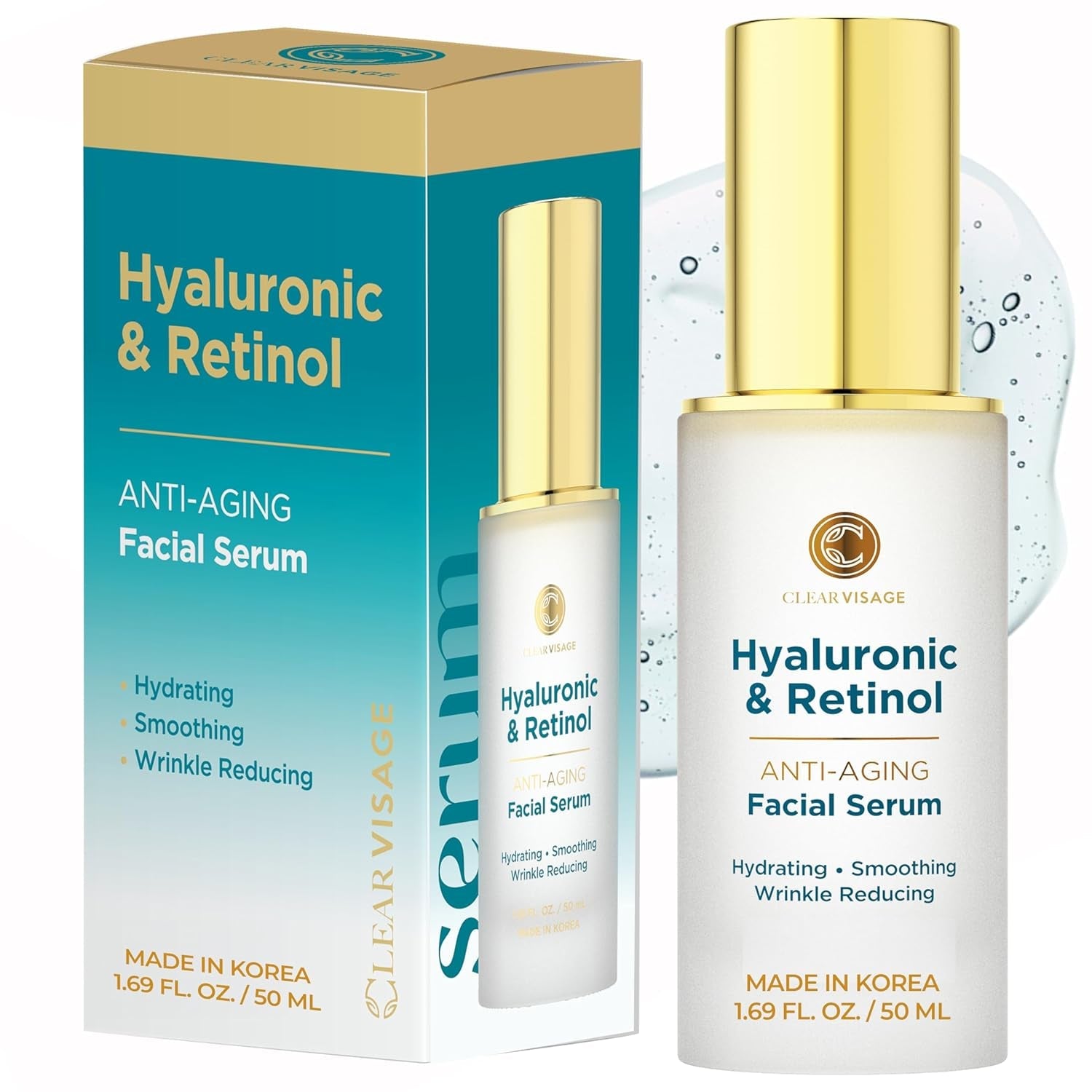 Hyaluronic Acid Retinol Serum Anti Aging Radiant Skin Care