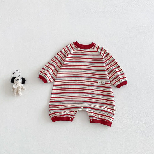 Cross-border Instagram Newborn Baby Boy Summer Striped Style