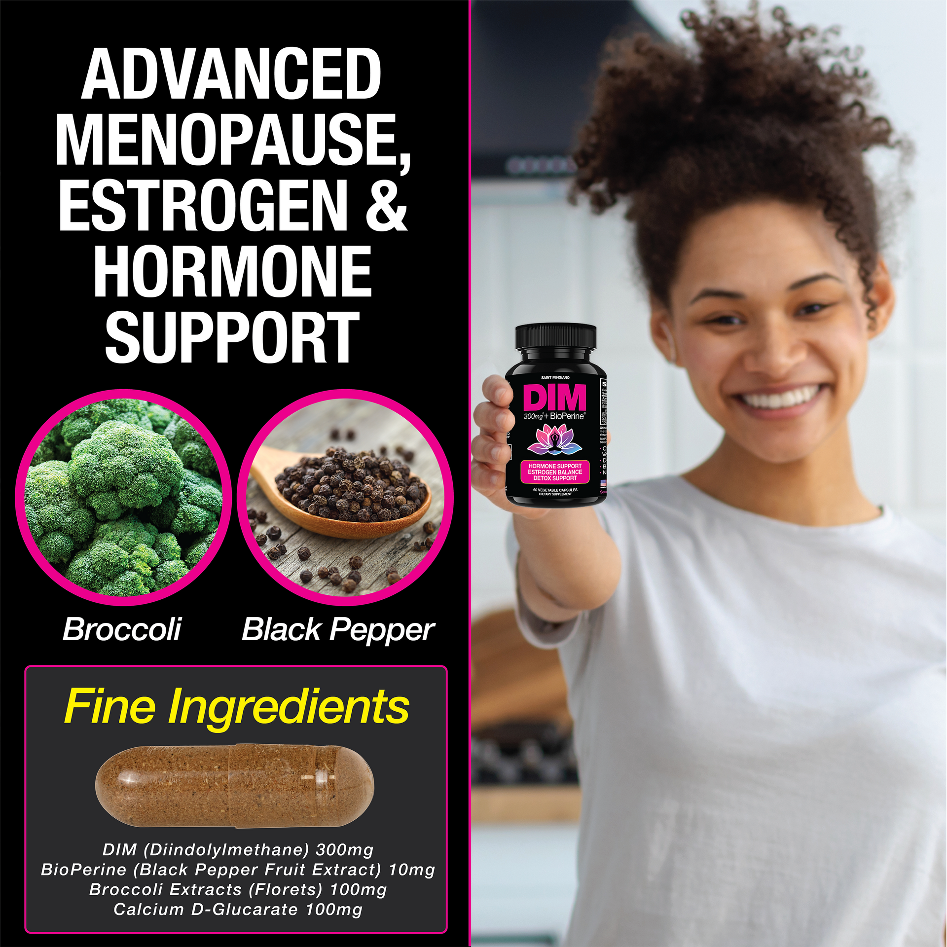 DIM Supplement 300mg for Estrogen Balance and Menopause Support