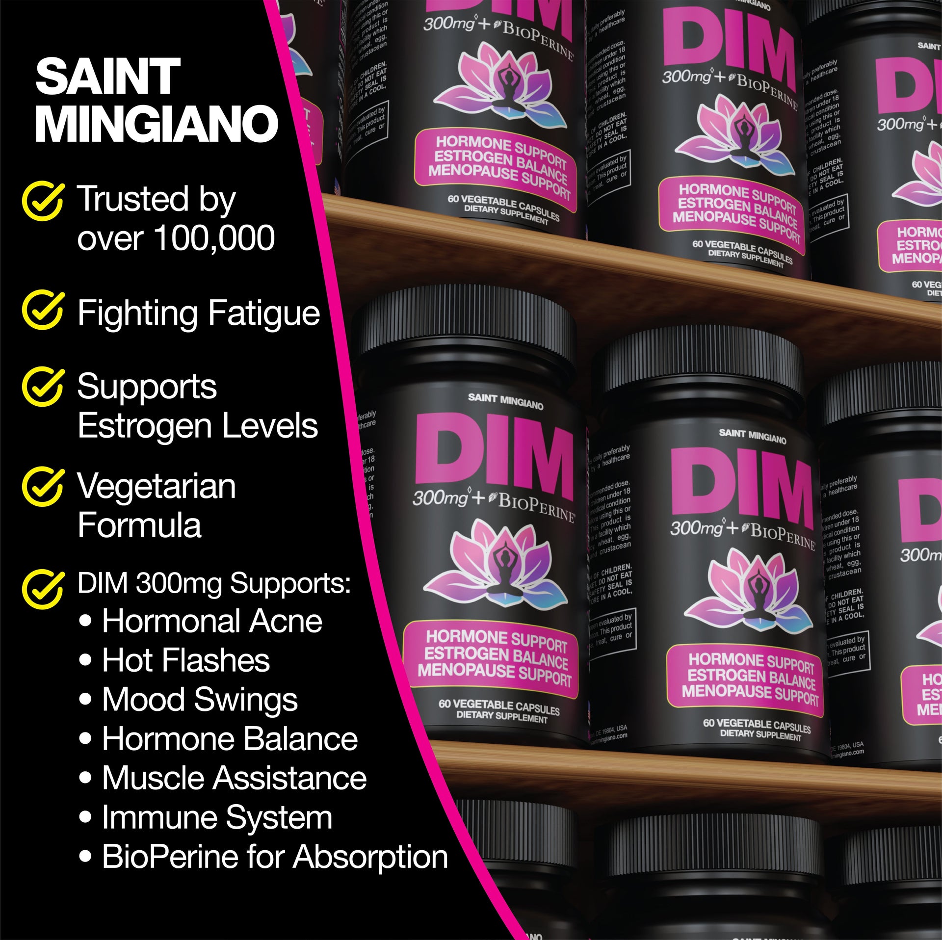 DIM Supplement 300mg for Estrogen Balance and Menopause Support