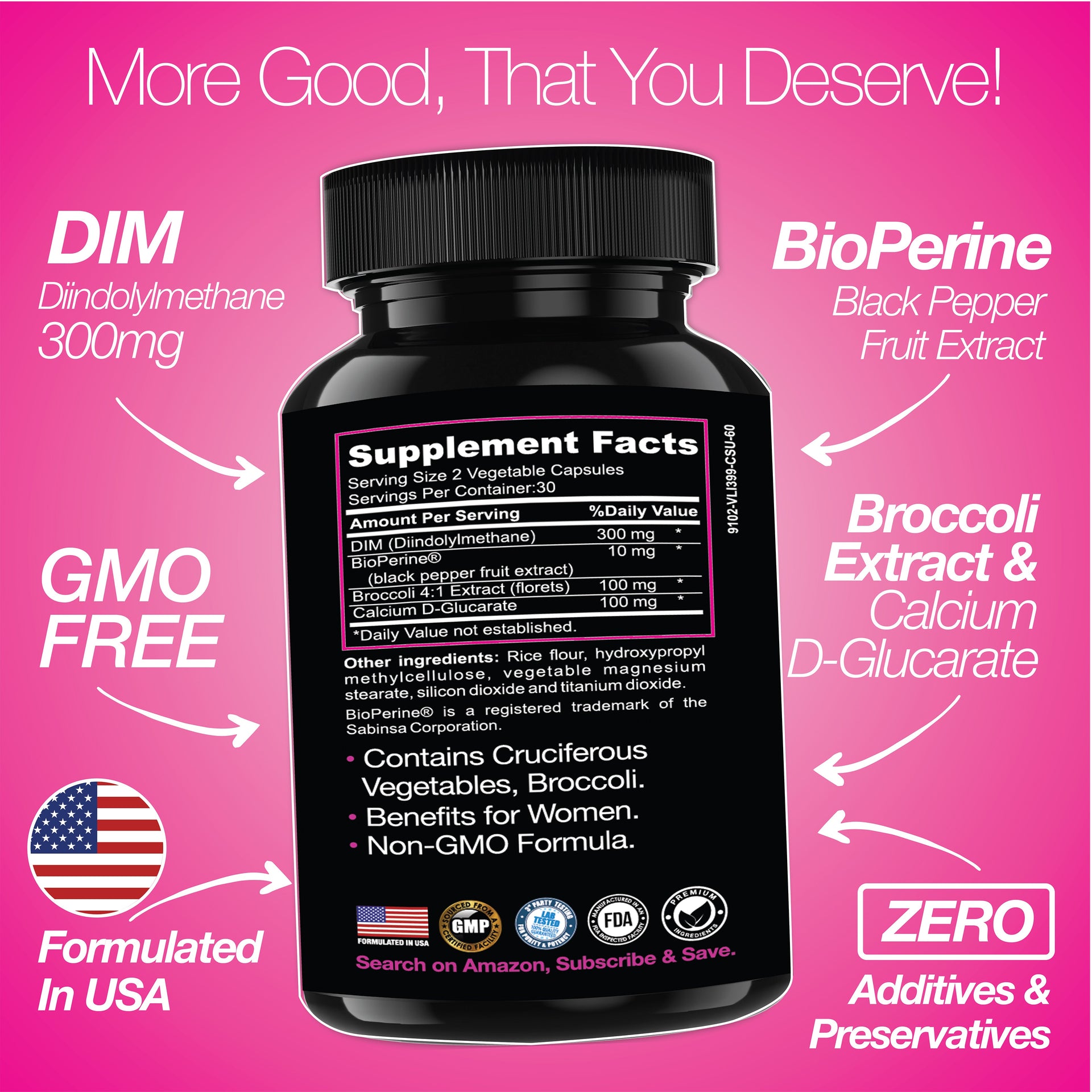 DIM Supplement 300mg for Estrogen Balance and Menopause Support