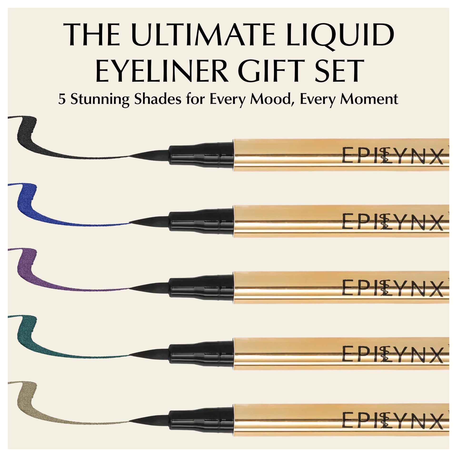 Waterproof Liquid Eyeliner Pen Vegan Smudge Proof Matte Shimmer