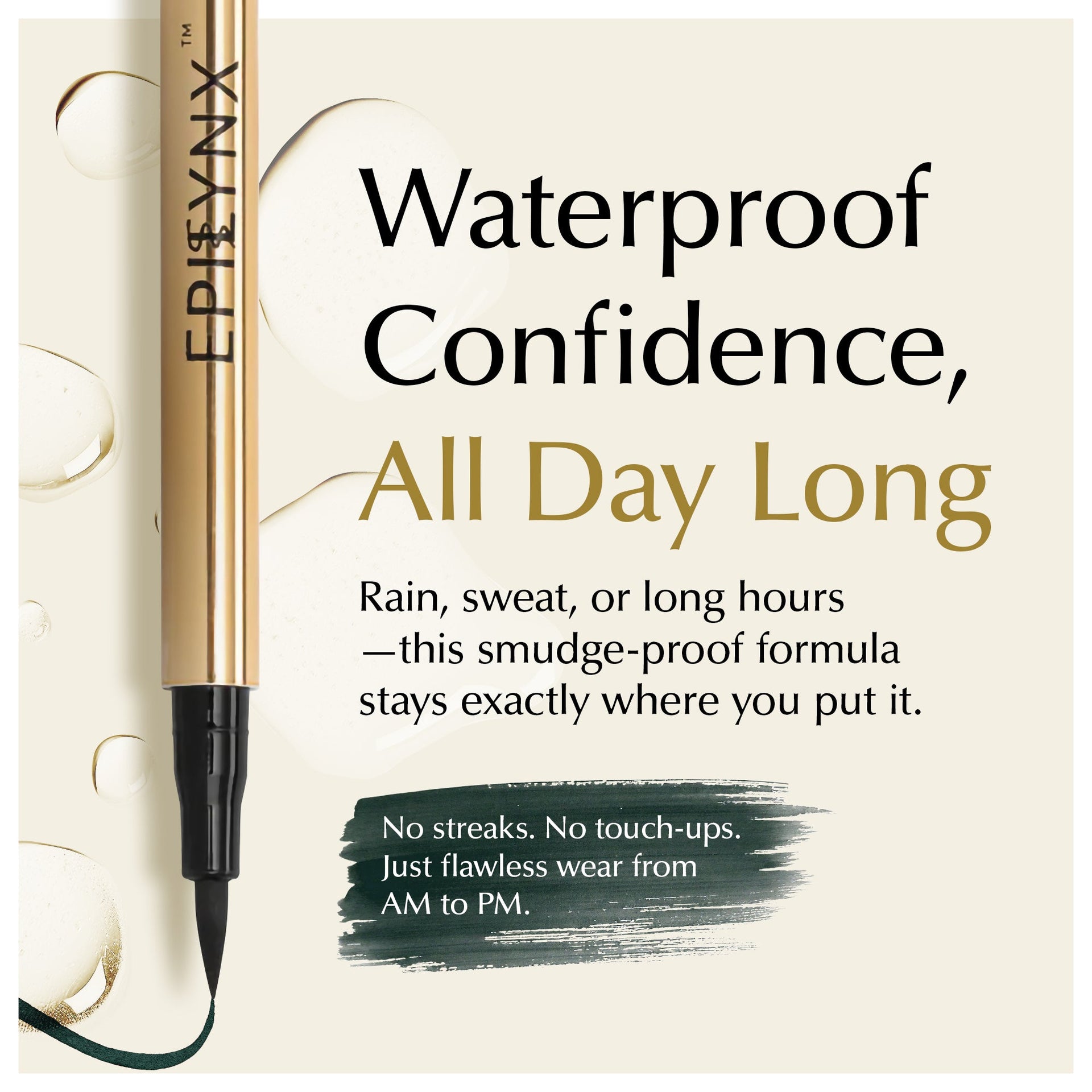 Waterproof Liquid Eyeliner Pen Vegan Smudge Proof Matte Shimmer