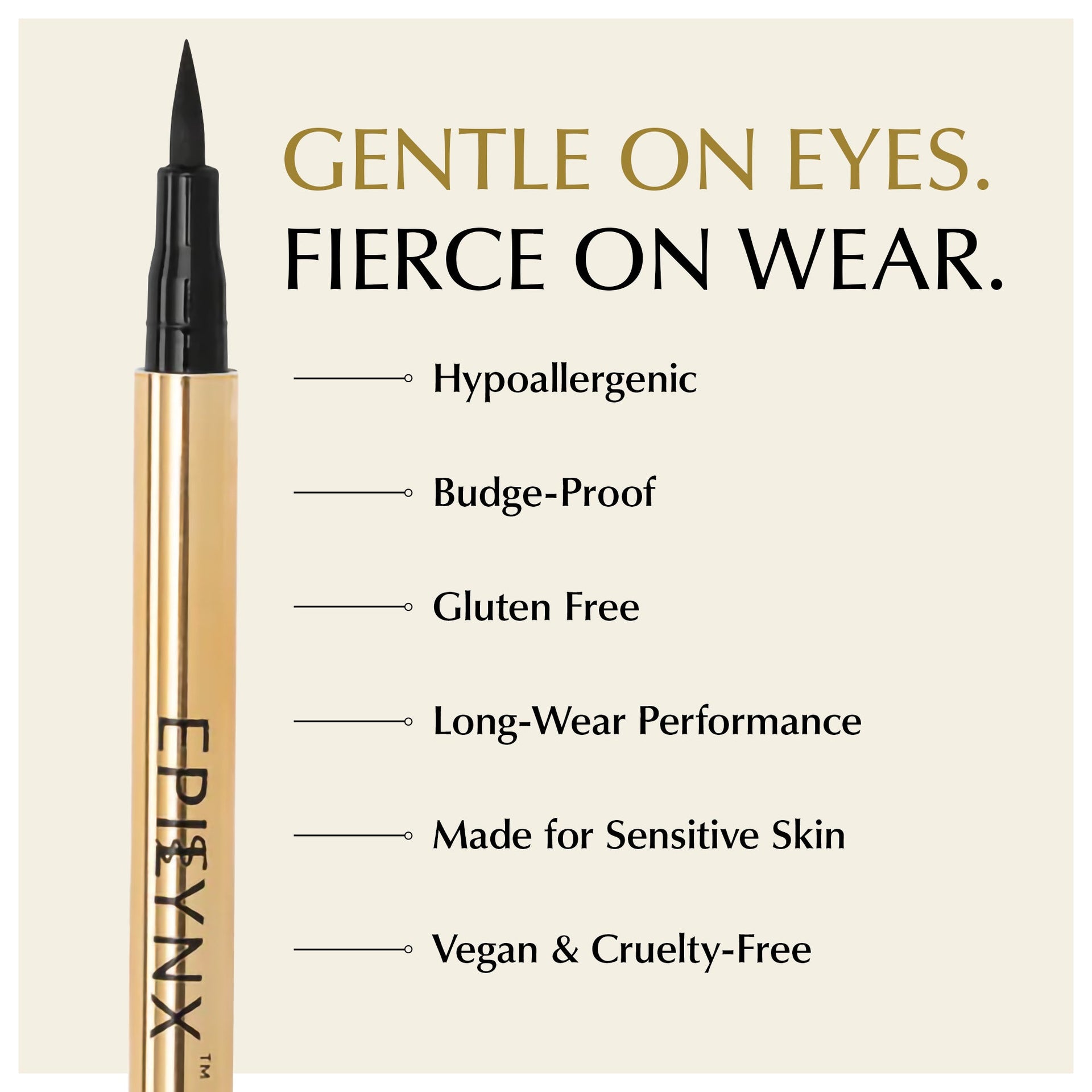 Waterproof Liquid Eyeliner Pen Vegan Smudge Proof Matte Shimmer