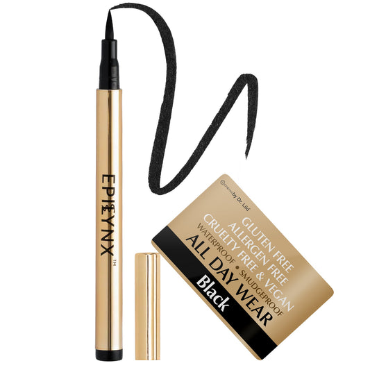 Waterproof Liquid Eyeliner Pen Vegan Smudge Proof Matte Shimmer