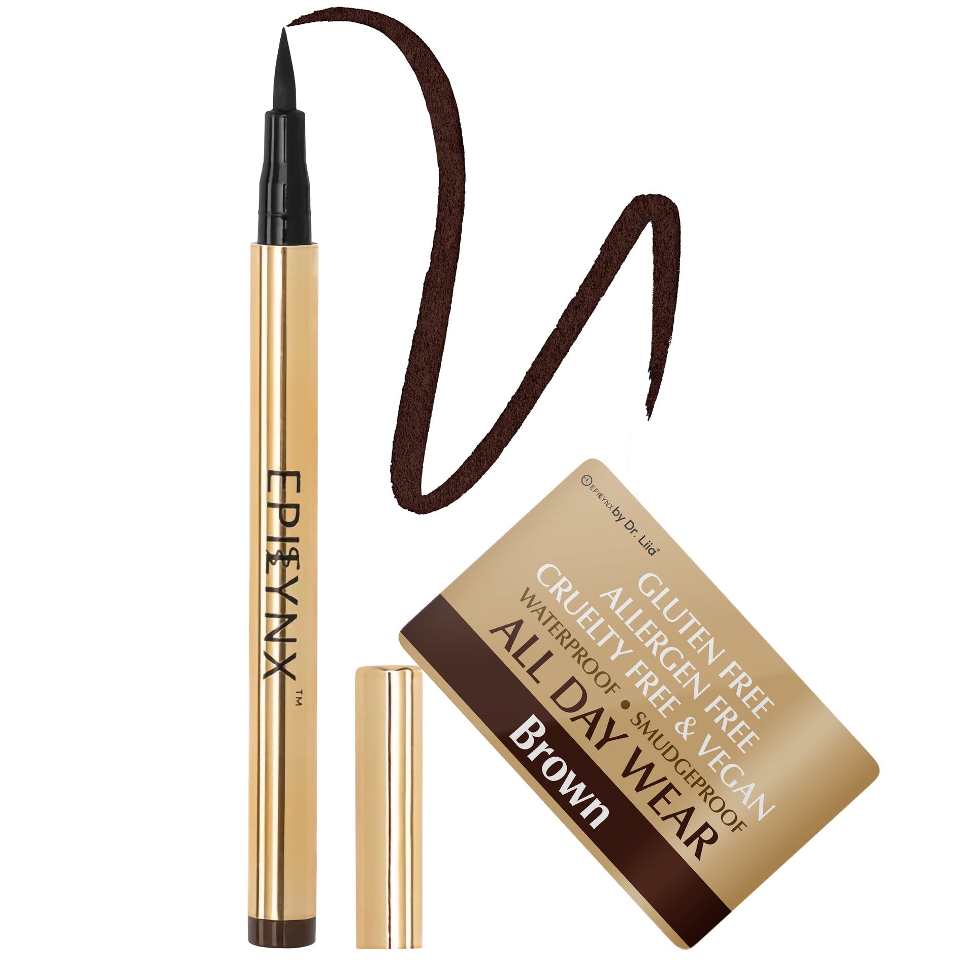 Waterproof Liquid Eyeliner Pen Vegan Smudge Proof Matte Shimmer