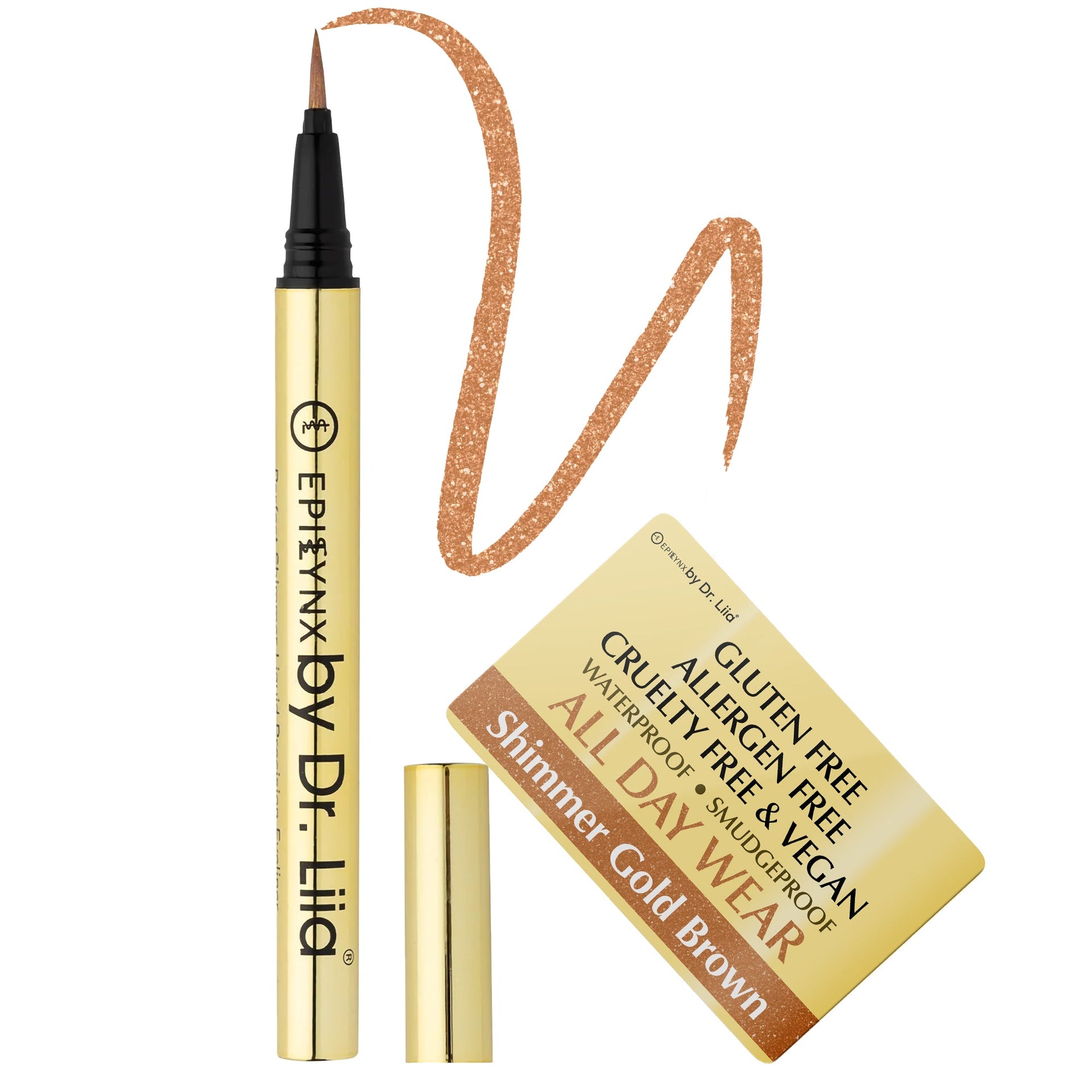 Waterproof Liquid Eyeliner Pen Vegan Smudge Proof Matte Shimmer