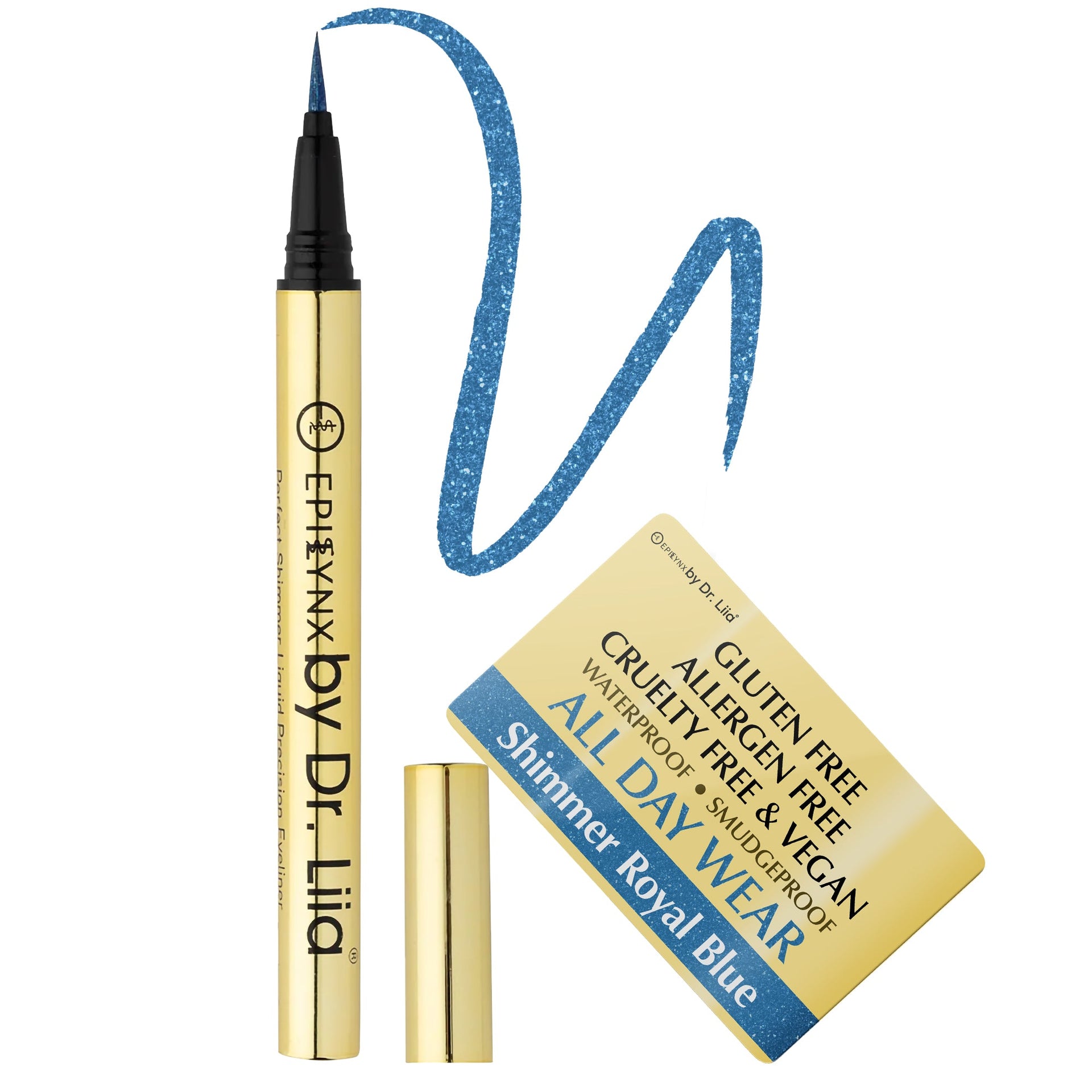 Waterproof Liquid Eyeliner Pen Vegan Smudge Proof Matte Shimmer