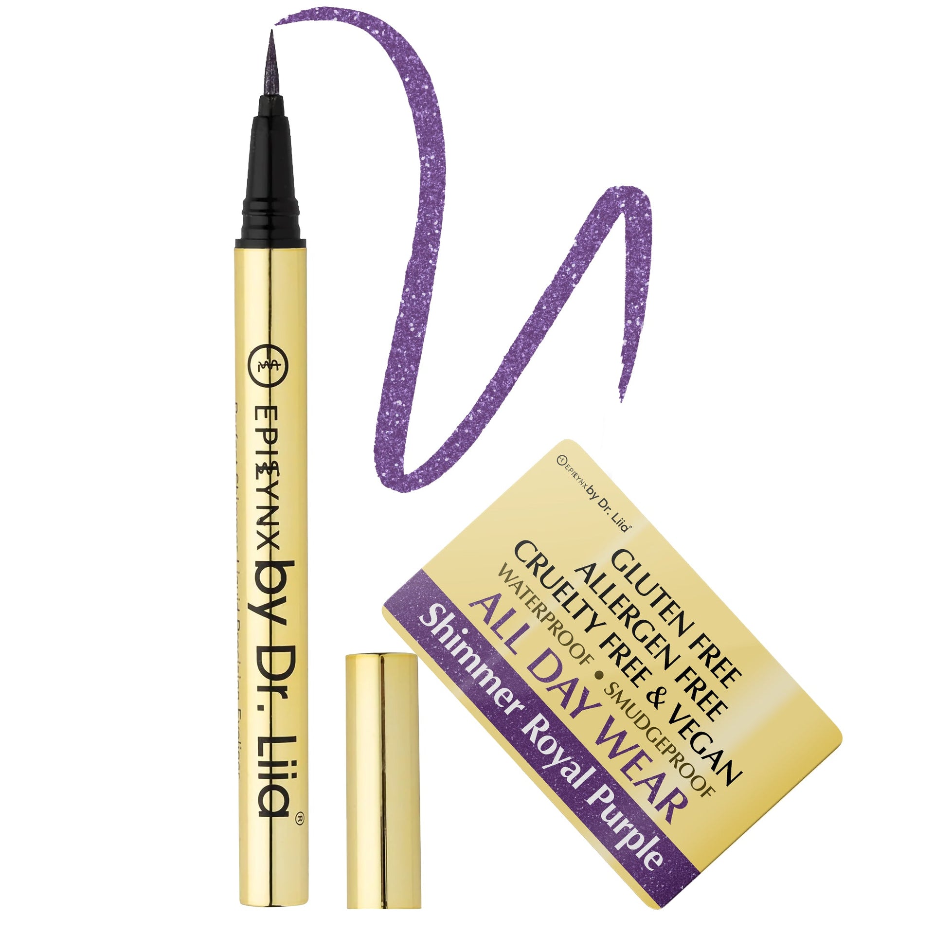 Waterproof Liquid Eyeliner Pen Vegan Smudge Proof Matte Shimmer