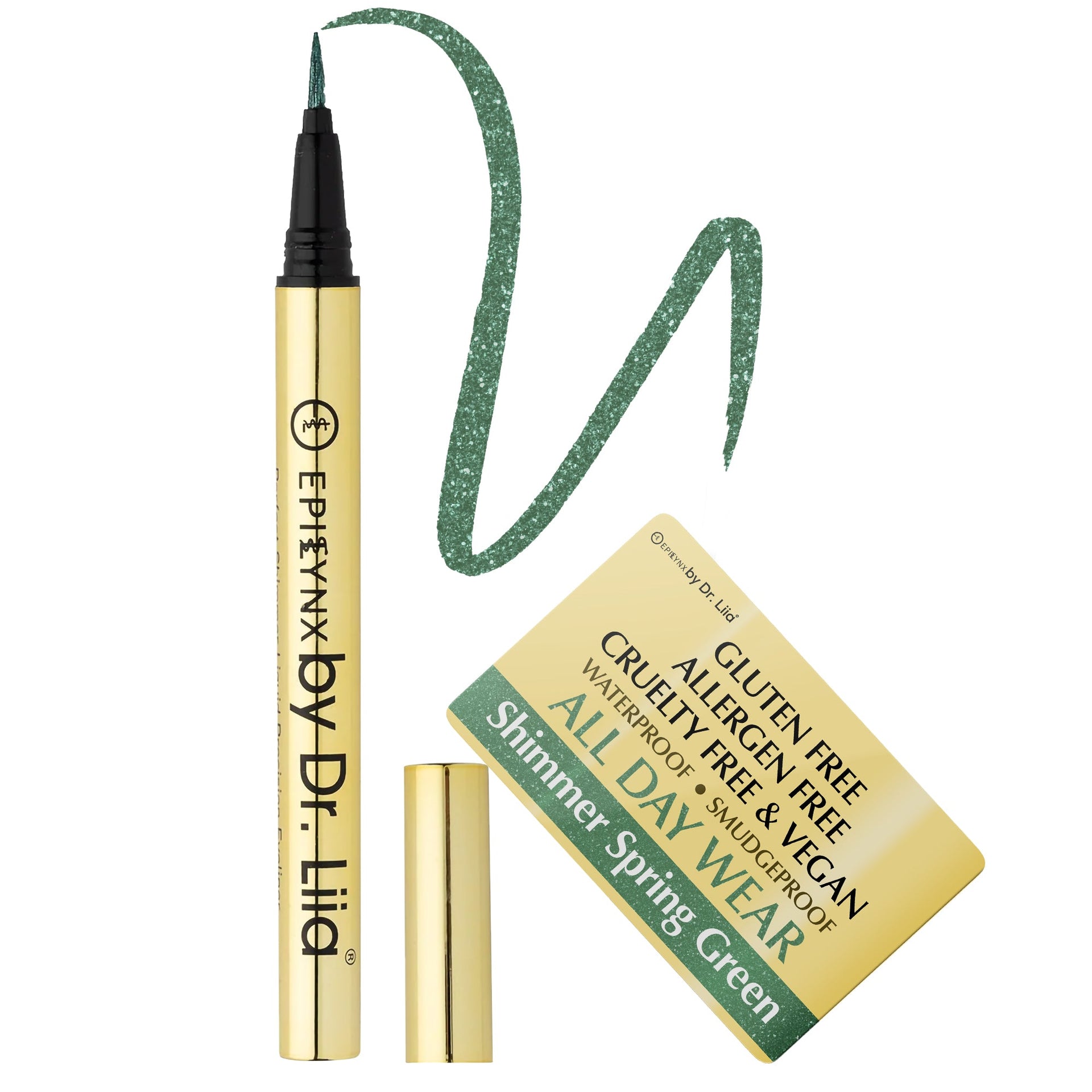 Waterproof Liquid Eyeliner Pen Vegan Smudge Proof Matte Shimmer