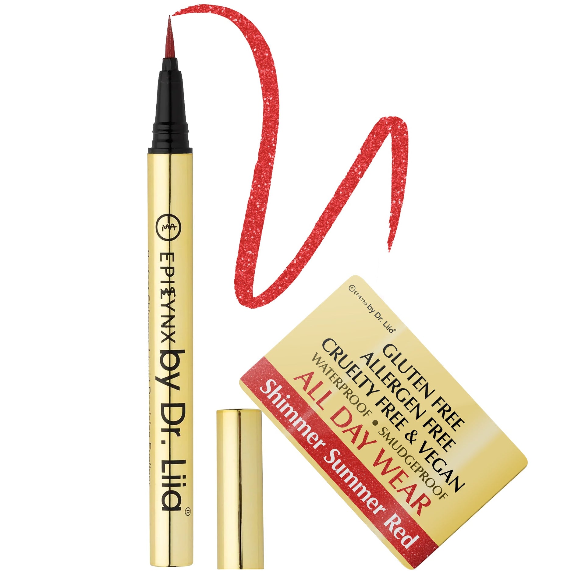 Waterproof Liquid Eyeliner Pen Vegan Smudge Proof Matte Shimmer
