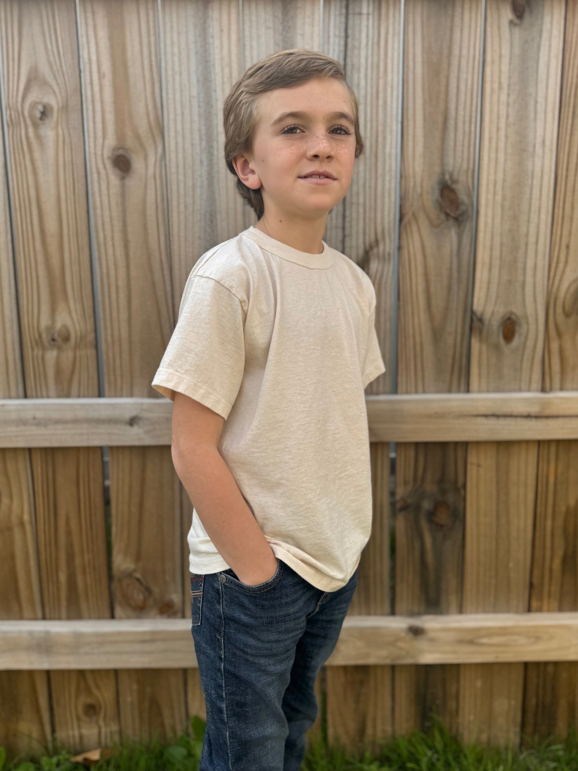 Organic Cotton Short Sleeve Kids T-Shirt-Undyed