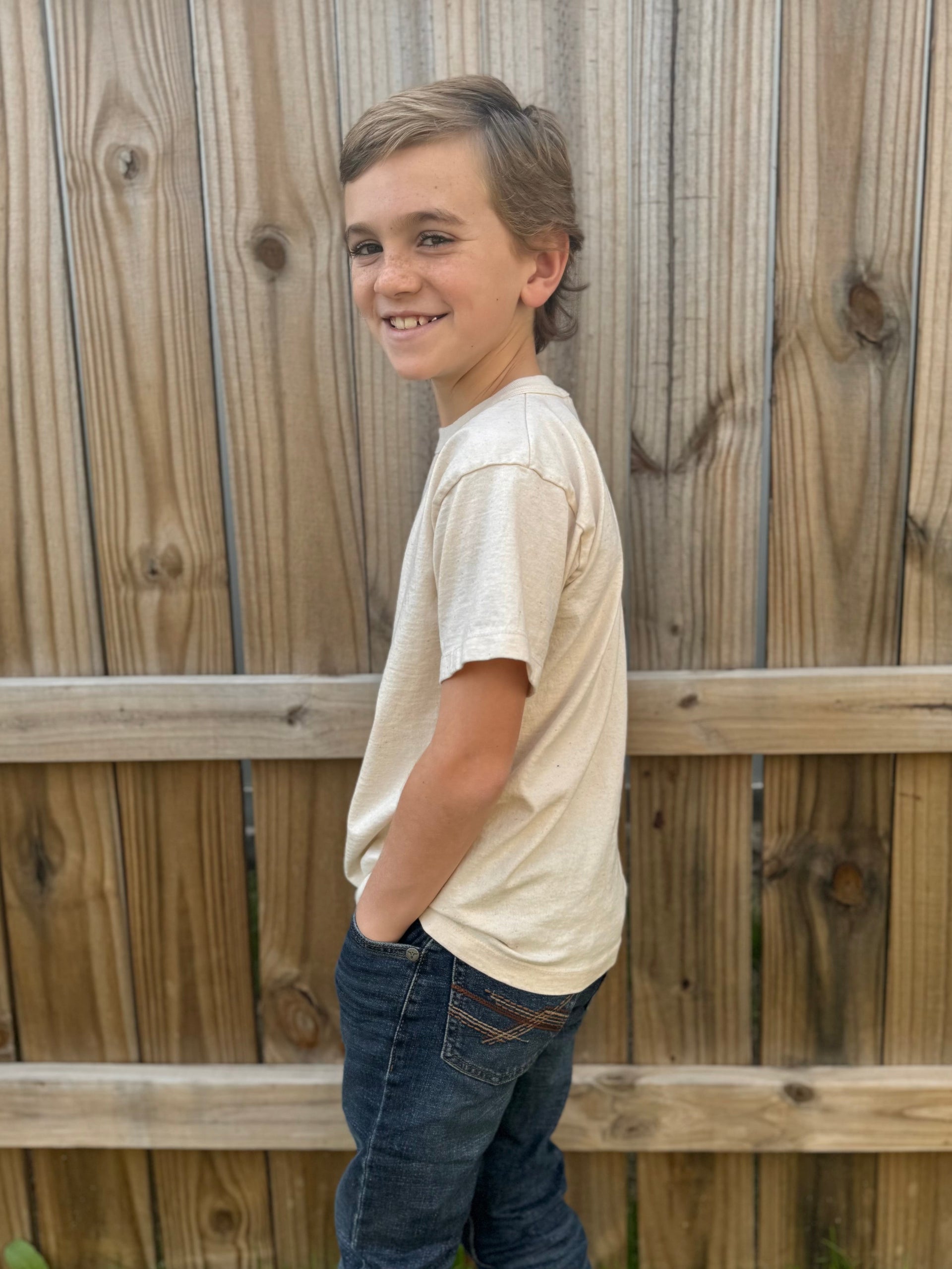 Organic Cotton Short Sleeve Kids T-Shirt-Undyed