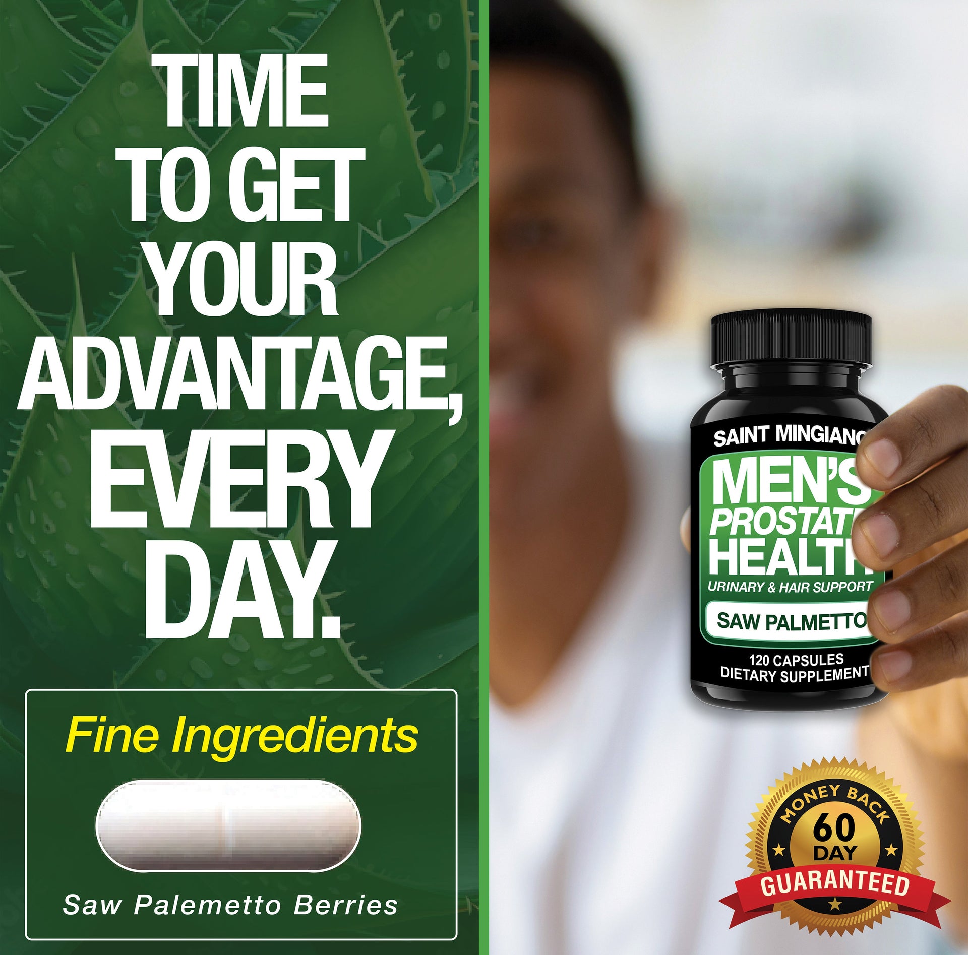 Men’s Prostate Health Supplement with Saw Palmetto 120 Capsules