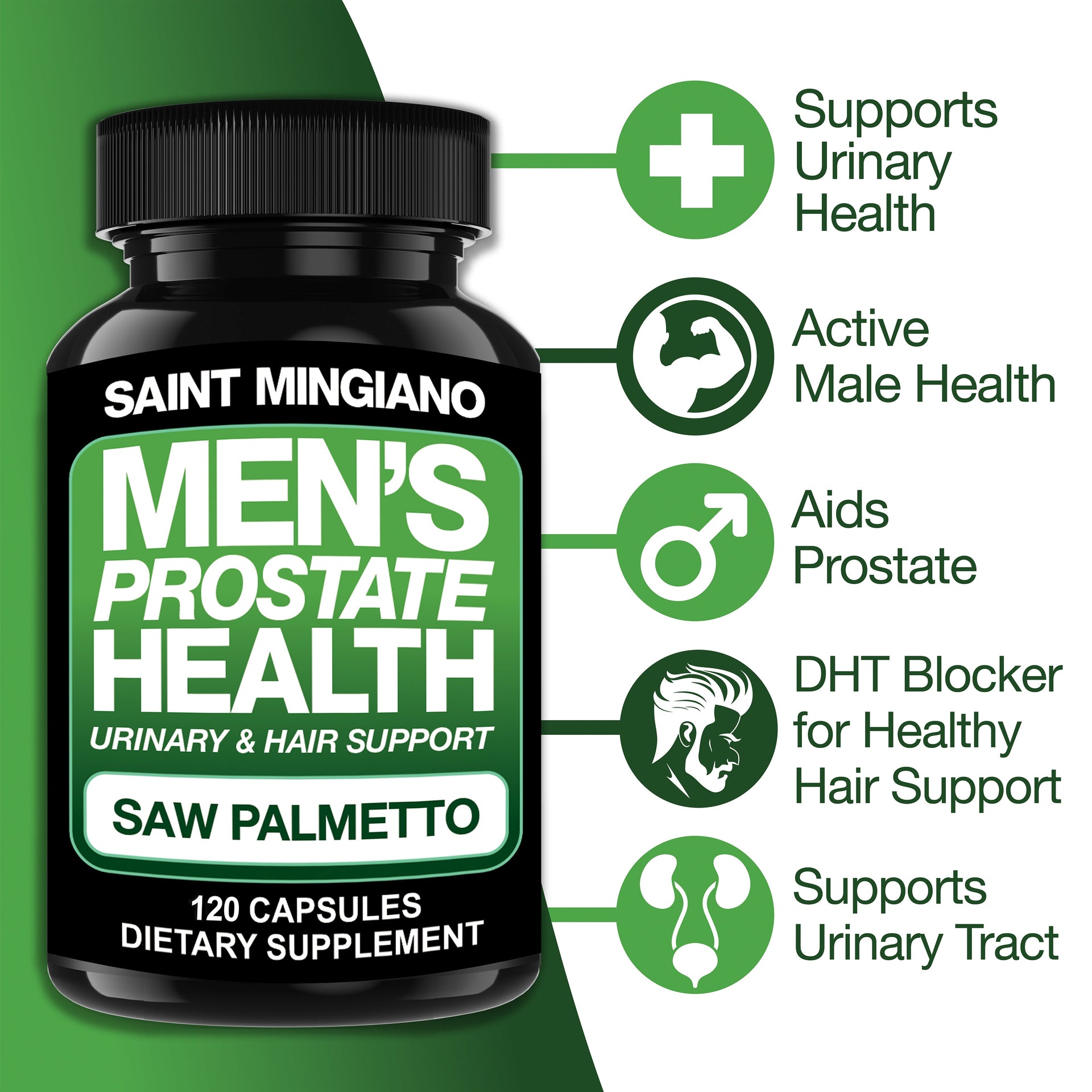 Men’s Prostate Health Supplement with Saw Palmetto 120 Capsules