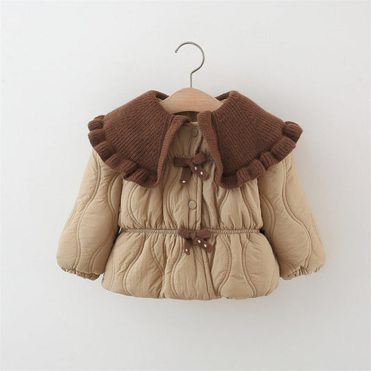 Winter Thick Cotton-padded Coat Girl Thermal Children's Clothing Top