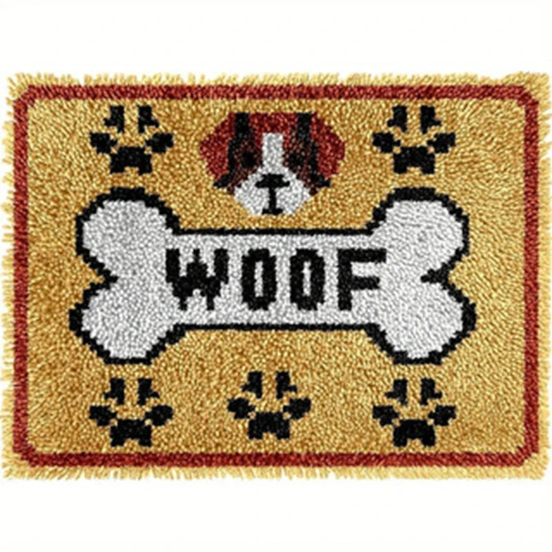 DIY Latch Hook Rug Kit: Create Your Own Cartoon Animal Carpet Embroidery
