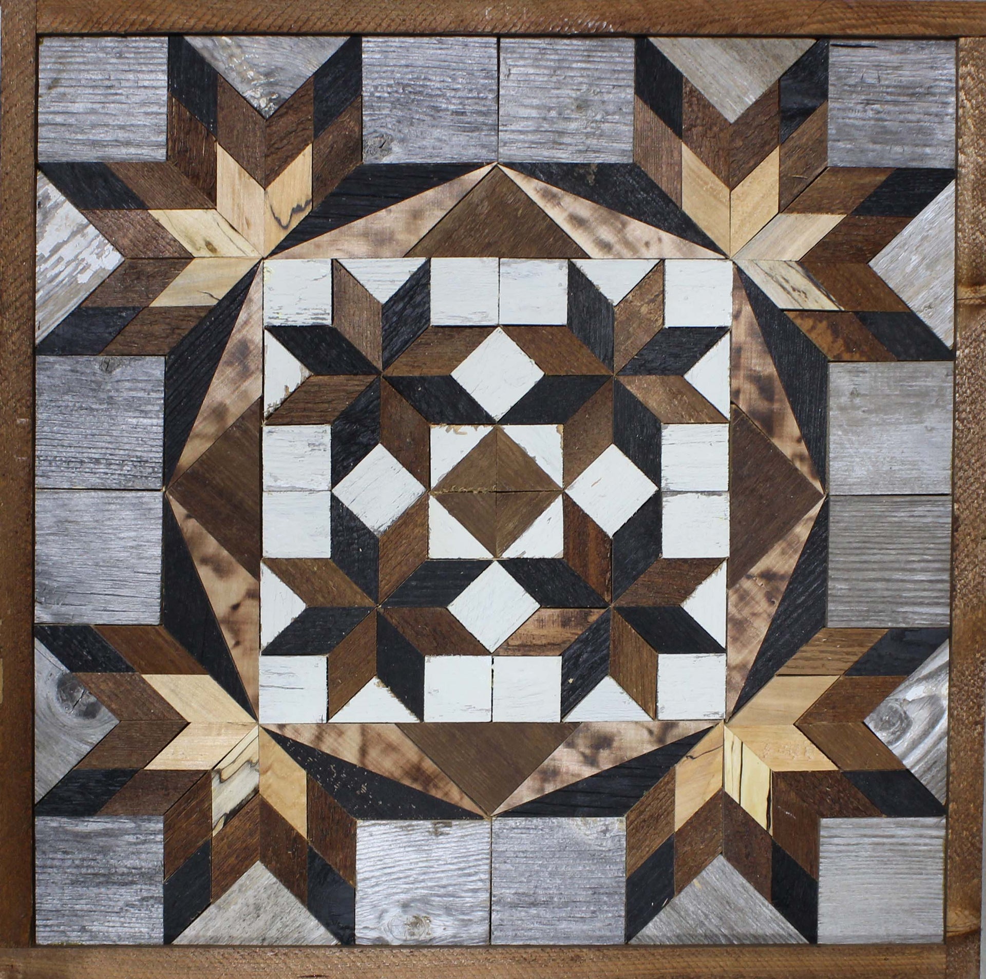Amish Handmade Barn Quilt Wall Art – Reclaimed Barn Wood – 20.75” x 20.75”