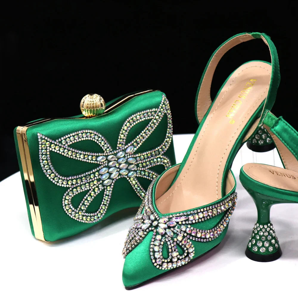 Woman Shoes And Matching Bag Set