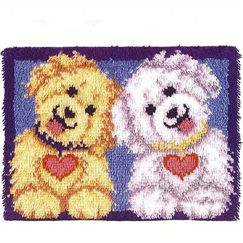 DIY Latch Hook Rug Kit: Create Your Own Cartoon Animal Carpet Embroidery