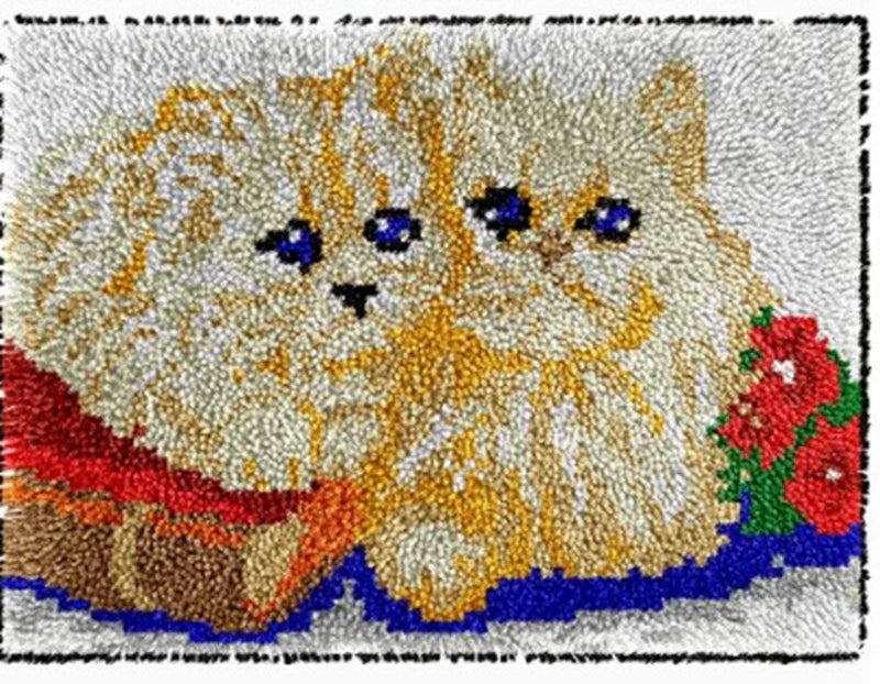 DIY Latch Hook Rug Kit: Create Your Own Cartoon Animal Carpet Embroidery