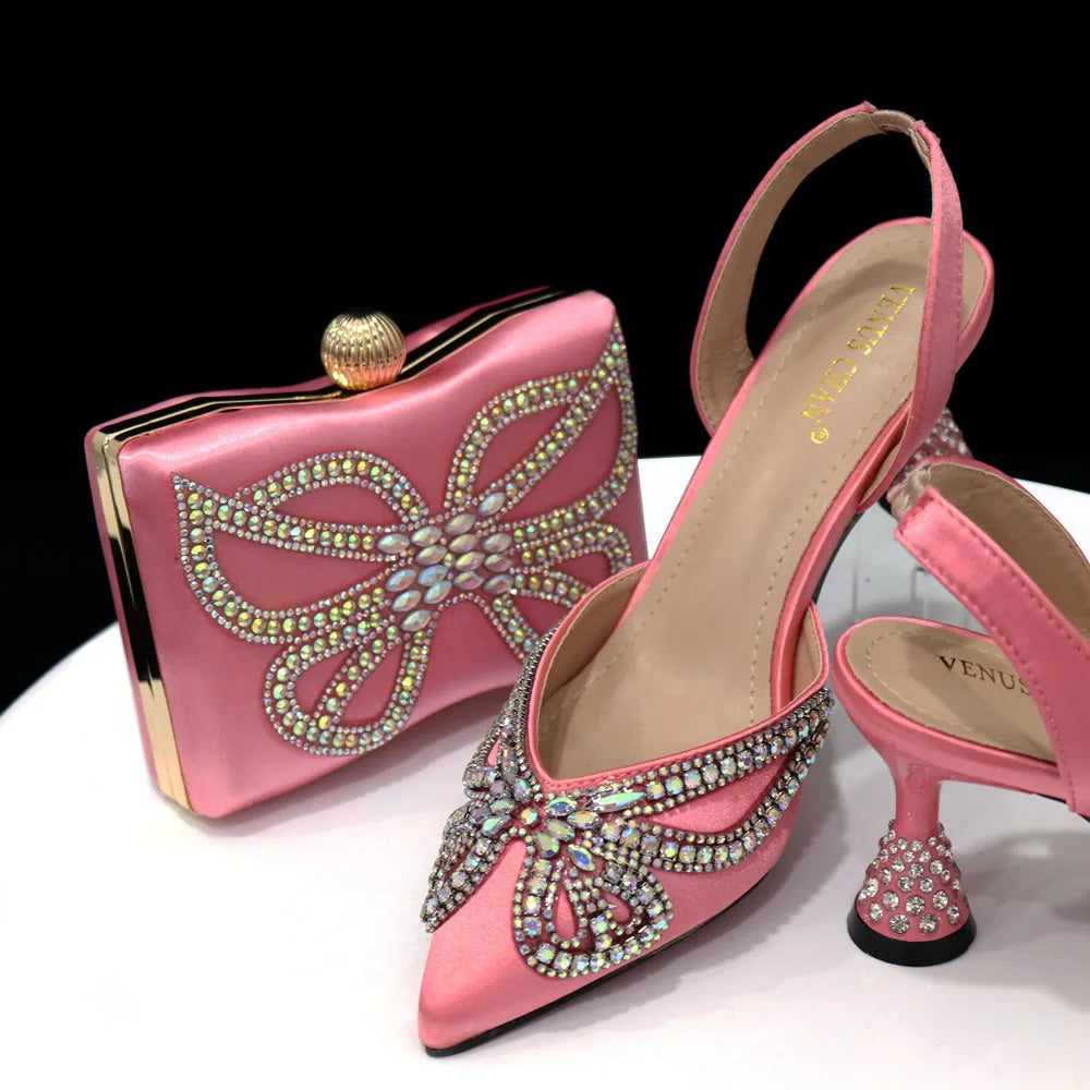 Woman Shoes And Matching Bag Set