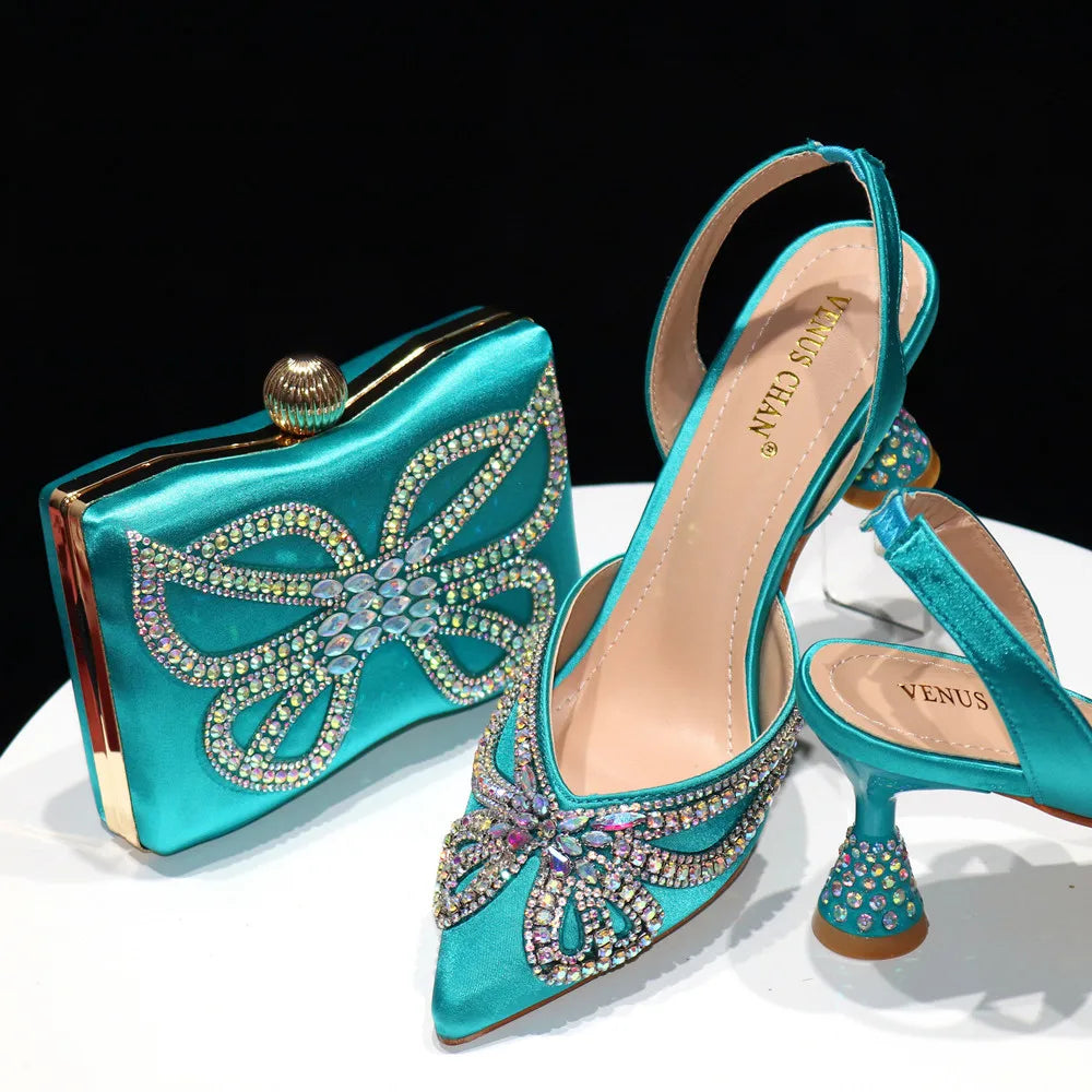 Woman Shoes And Matching Bag Set