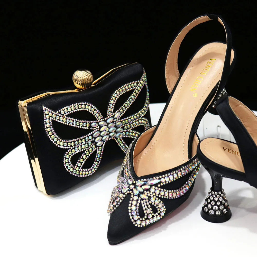 Woman Shoes And Matching Bag Set