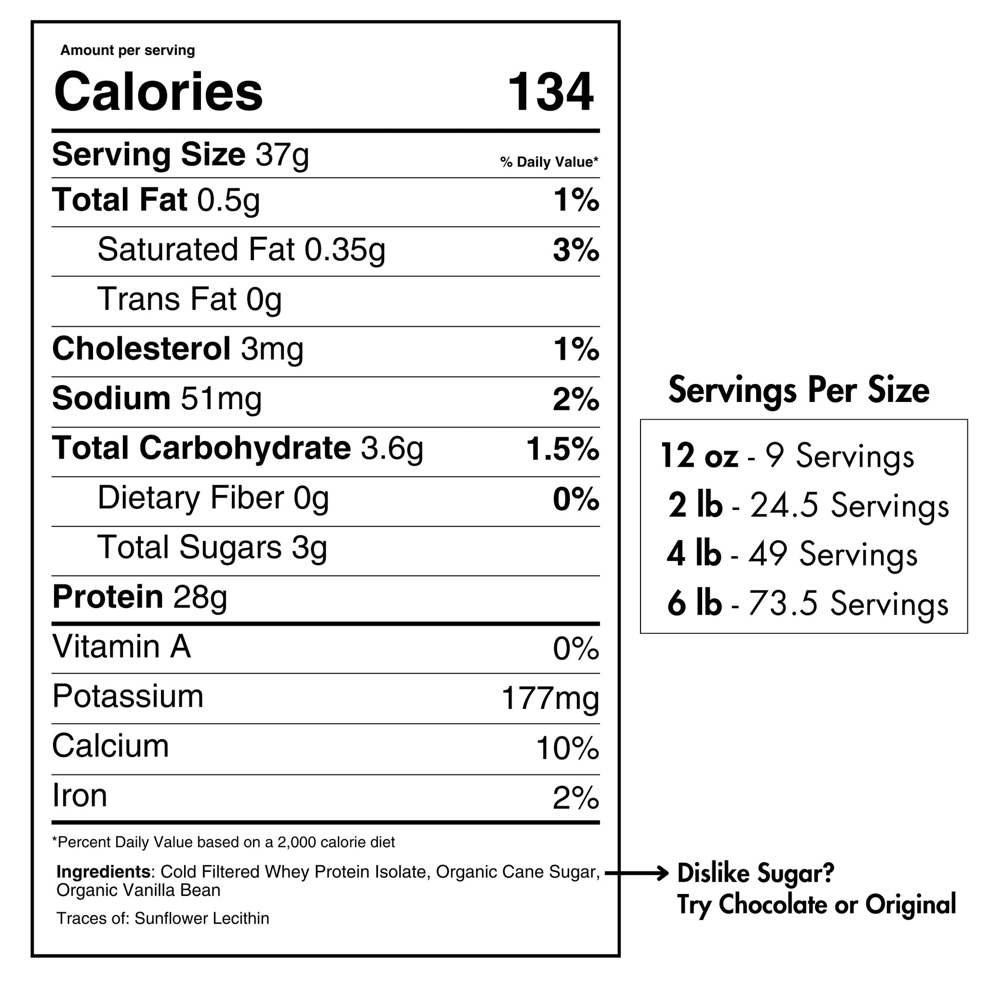 Whey Protein Isolate with Organic Vanilla