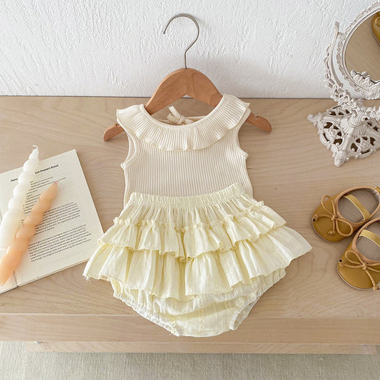Casual Girl Double Layer Bud-waisted Shorts