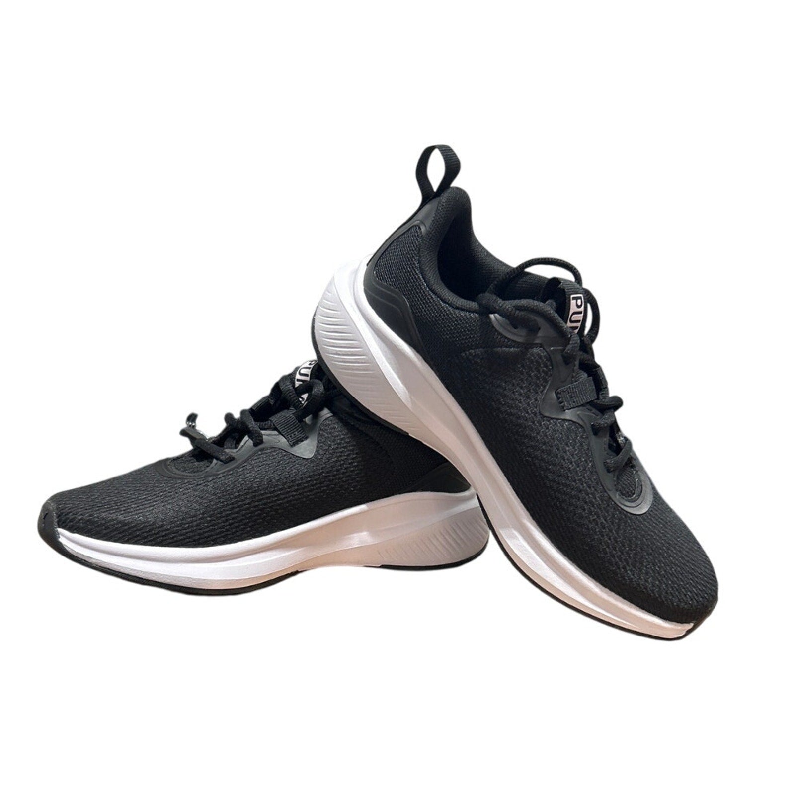 New In Box Puma Womens Size 8.5 Black White Lace Up Skyrocket Athletic Shoes