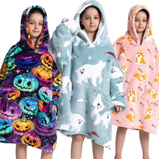 Composite Children's Flannel Lambswool Home Pajamas