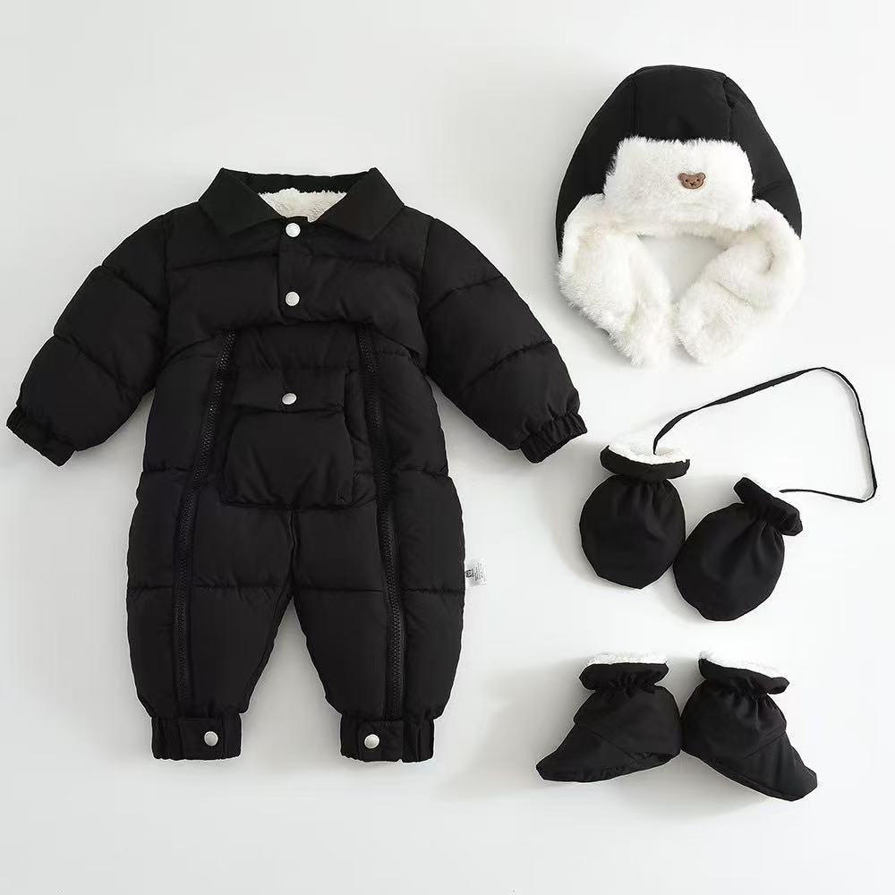 Baby Cotton-padded Thicken Crawler Suit Baby Children Romper