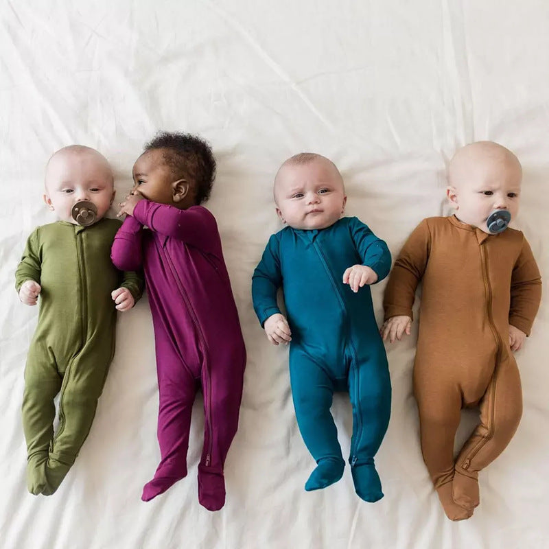 Bamboo Fiber Long-sleeve One-piece Loungewear Romper