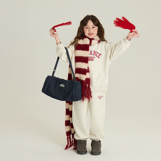 Children's Velvet Sport Suit Two-piece Set