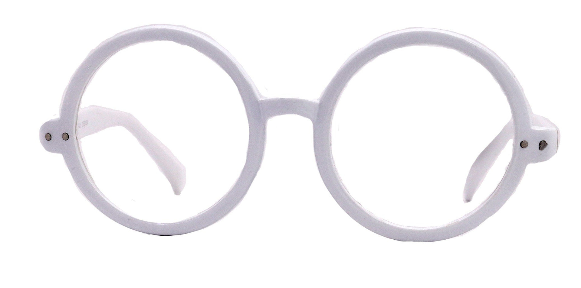 Zelda, (Reading Glasses) (Premium) Big True Round vintage (LWhite) X Large Eye, Oversize,  NY Fifth Avenue