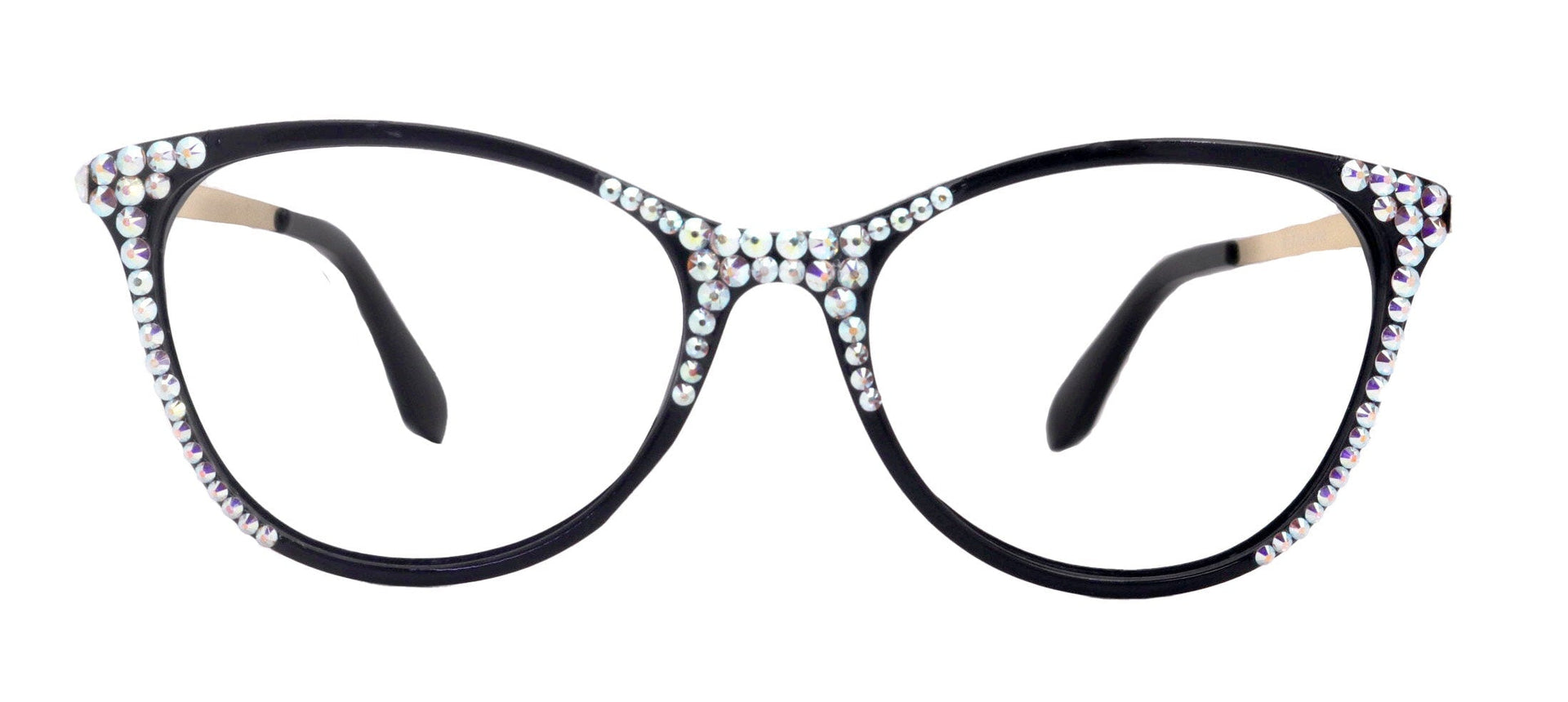 Cattitude Bling Reading Glasses 4 Women W AB Genuine European Crystals, Magnifying Cat Eye  NY Fifth Avenue