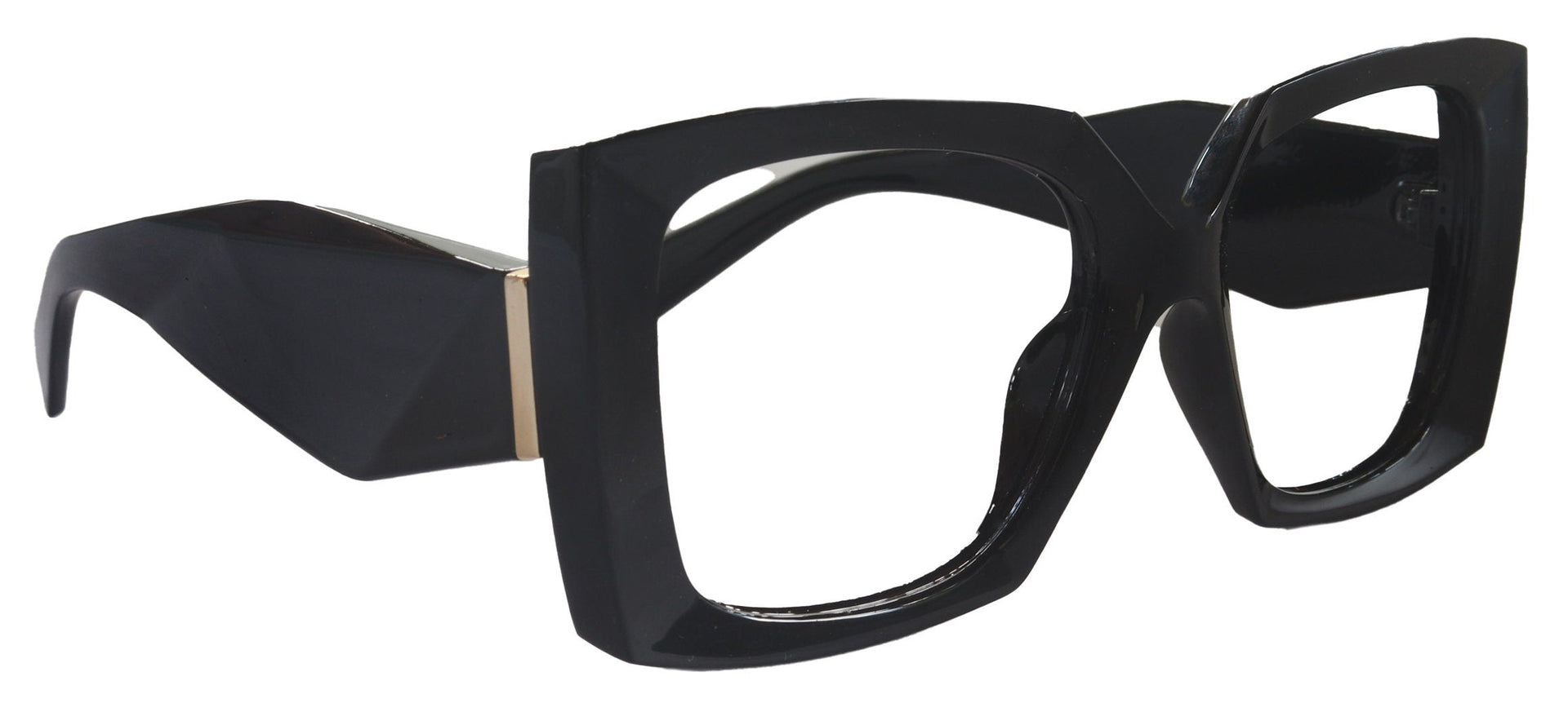 Penelope Black  Large Oversized Reading Glasses, Women Readers, High End Reading Magnifying eyeglasses,  Big Square optical Frames